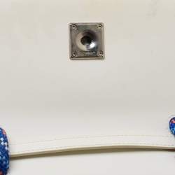 Pre Owned Off-White White Leather 1.4 Gummy Jitney Top Handle Bag