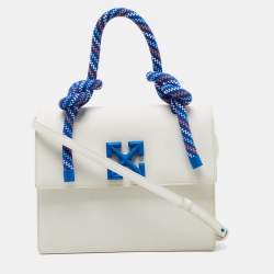 Off-White Multicolor Striped Leather 2.8 Jitney Top Handle Bag Off-White