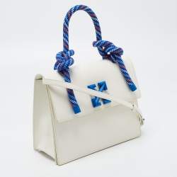 Pre Owned Off-White White Leather 1.4 Gummy Jitney Top Handle Bag