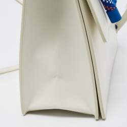 Pre Owned Off-White White Leather 1.4 Gummy Jitney Top Handle Bag