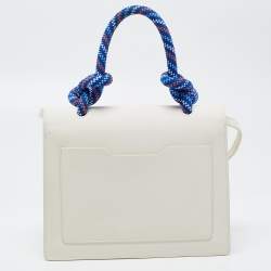 Pre Owned Off-White White Leather 1.4 Gummy Jitney Top Handle Bag