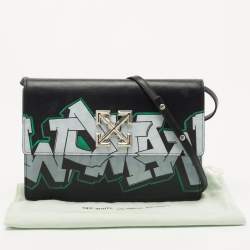 Off-White Black Leather 1.0 Jitney Crossbody Bag