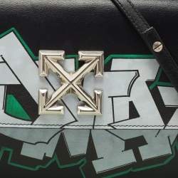 Off-White Black Leather 1.0 Jitney Crossbody Bag