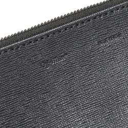 Pre Owned Off-White Black/White Diagonal Print Leather Mini Binder Clip Crossbody Bag