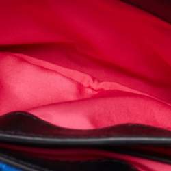 Pre Owned Off-White Blue Quilted Satin Jackhammer 17 Shoulder Bag