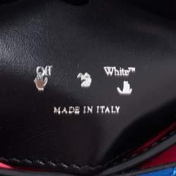 Pre Owned Off-White Blue Quilted Satin Jackhammer 17 Shoulder Bag