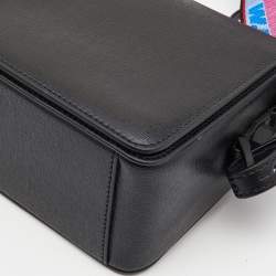 Pre Owned Off-White Black Leather Sculpture Binder Clip Crossbody Bag