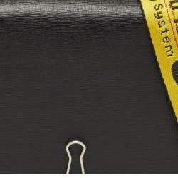 Pre Owned Off-White Black Leather Binder Clip Crossbody Bag