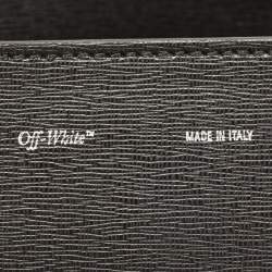 Pre Owned Off-White Black Leather Binder Clip Crossbody Bag