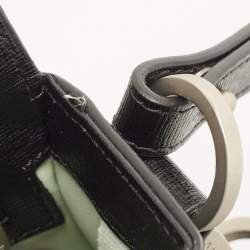 Pre Owned Off-White Black Leather Binder Clip Crossbody Bag