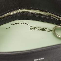 Pre Owned Off-White Black Leather Binder Clip Crossbody Bag