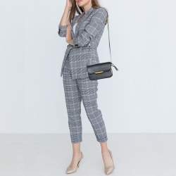 Pre Owned Off-White Black Leather Medium Screw Shoulder Bag