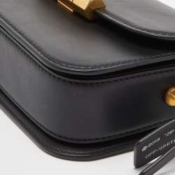 Pre Owned Off-White Black Leather Medium Screw Shoulder Bag