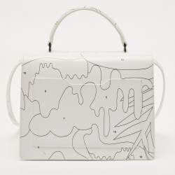 Pre Owned Off-White White Leather Puzzle 2.8 Jitney Top Handle Bag