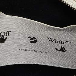 Off-White Black/White Diagonal Print Leather Covertible Belt Crossbody Bag