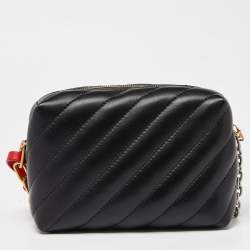 Off-White Black Leather Zip Crossbody bag