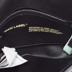 OFF-WHITE c/o Virgil Abloh Black/White Leather Flap Crossbody Bag