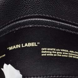 OFF-WHITE c/o Virgil Abloh Black/White Leather Flap Crossbody Bag