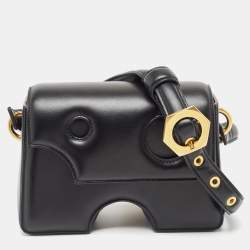 Off-White Black Leather Burrow 22 Crossbody Bag