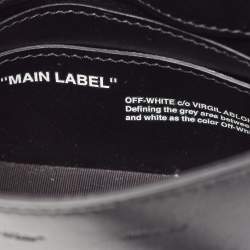 Pre Owned Off-White c/o Virgil Abloh Black Leather Mini Binder Clip Fringe Crossbody Bag