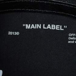 Pre Owned Off-White Black Leather Binder Clip Crossbody Bag
