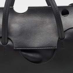 Pre Owned Off-White Black Leather Burrow 32 Tote