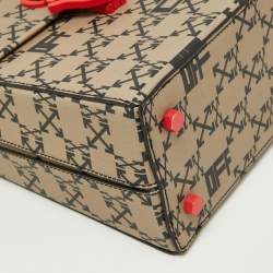 Off-White Brown/Black Chuck Signature Coated Canvas Box Bag