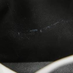 Pre Owned Off-White White Marble Leather Binder Clip Crossbody Bag