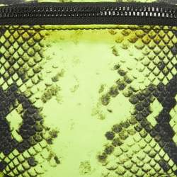 Off-White Neon Green/Black Python Print Nylon Fanny Pack Belt Bag