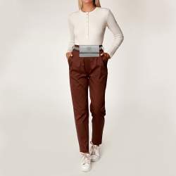 Pre Owned Off-White Grey Leather Jitney Belt Bag