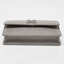 Pre Owned Off-White Grey Leather Jitney Belt Bag