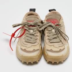 Off-White Beige Mesh and Leather Odsy-1000 Sneakers Size 37