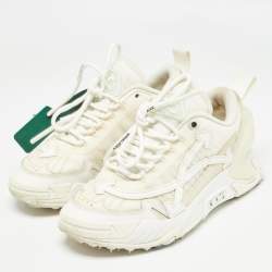 Off-White White Mesh and Leather Odsy-2000 Sneakers Size 37