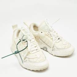 Off-White White Mesh and Leather Odsy-2000 Sneakers Size 37