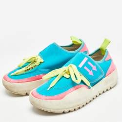 Off-White Multicolor Suede and Fabric Virgil Abloh Sneakers Size 38