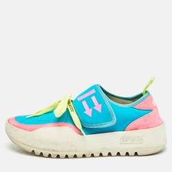 Off-White Multicolor Suede and Fabric Virgil Abloh Sneakers Size 38