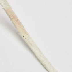 Pre Owned Off-White White Leather Vulcanised Lace Up Sneakers Size 37