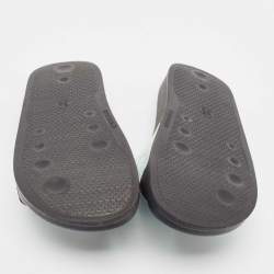 Off-White Two Town Leather Flat Slides Size 39 