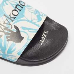 Off-White Two Town Leather Flat Slides Size 39 