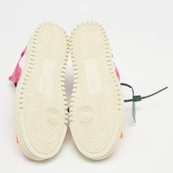 Pre Owned Off-White Fuchsia/White Leather 3.0 Off Court Sneakers Size 39