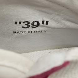 Pre Owned Off-White Fuchsia/White Leather 3.0 Off Court Sneakers Size 39