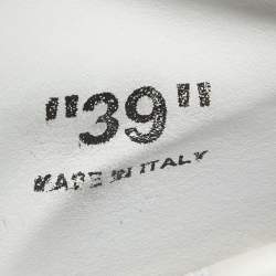 Pre Owned Off-White White Leather and Canvas 3.0 Off Court Sneakers Size 39