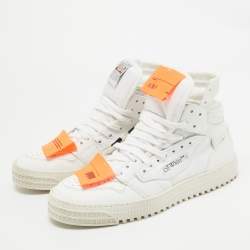 Pre Owned Off-White White Leather and Canvas 3.0 Off Court Sneakers Size 39