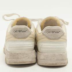 Off-White Cream Leather and Mesh Out Of Office Low Top Sneakers Size 38