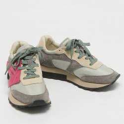 Off-White Multicolor Suede and Fabric Runner Arrow Low Top Sneakers Size 39