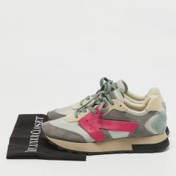 Off-White Multicolor Suede and Fabric Runner Arrow Low Top Sneakers Size 39
