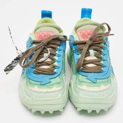 Off-White Multicolor Leather and Mesh Odsy 1000 Lace Up Sneakers Size 38