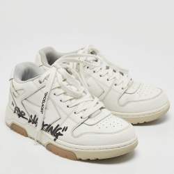 مملوكة مسبقًا Off-White White Leather Out Of Office Sneakers Size 39