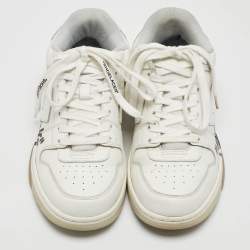 مملوكة مسبقًا Off-White White Leather Out Of Office Sneakers Size 39