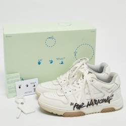 مملوكة مسبقًا Off-White White Leather Out Of Office Sneakers Size 39